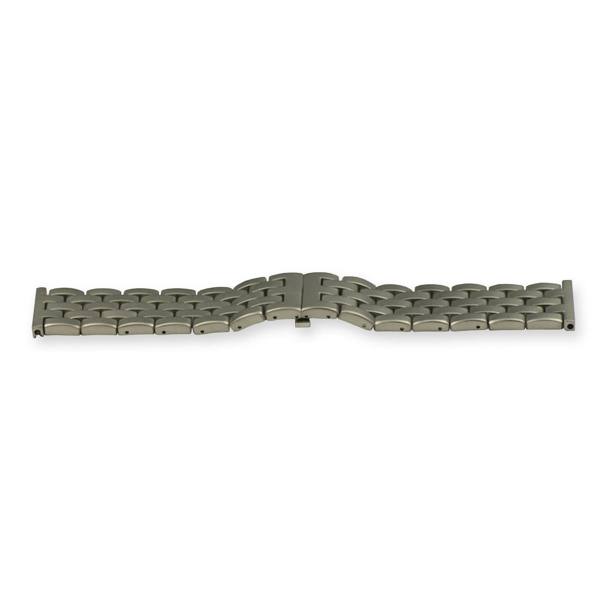 Bracelet HEAVY DUTY SATIN FINISH STEEL watch strap mens butterfly clasp 20- 24mm